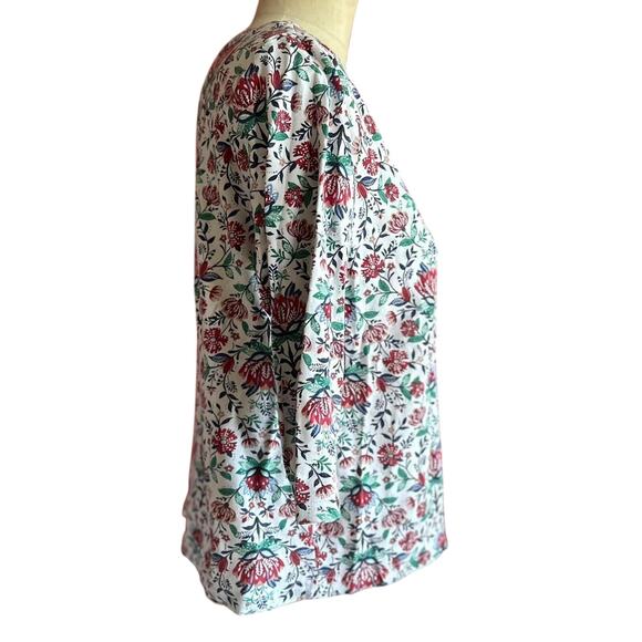 Womens Top Size Small Floral Holiday Boho Garden Earth Fairy Cottage Modest Work - Picture 4 of 7
